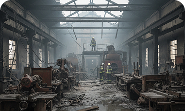 atelier afgebrand